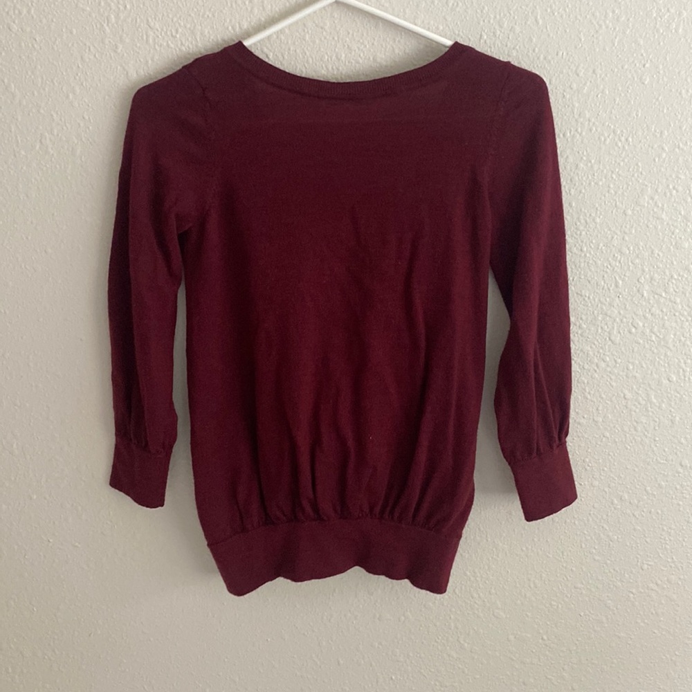 Burgundy cowl back sweater Victoria’s Secret